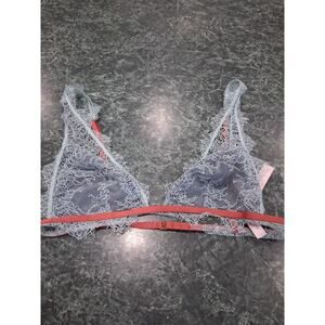 Victoria's Secret XS lace purple bralette eyelash wireless coquette feminine